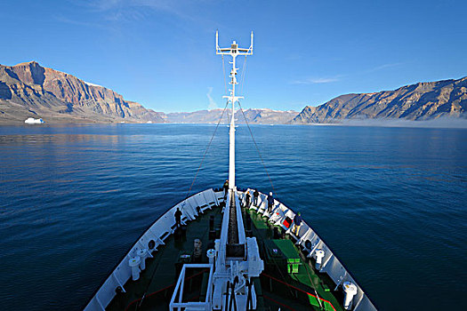 探险,船,峡湾,格陵兰
