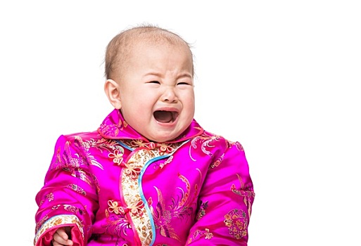 中国人,婴儿,哭,传统服装
