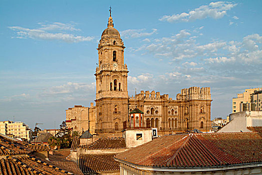 大教堂,历史,中心,马拉加,哥斯达黎加,安达卢西亚,西班牙南部,西班牙,欧洲