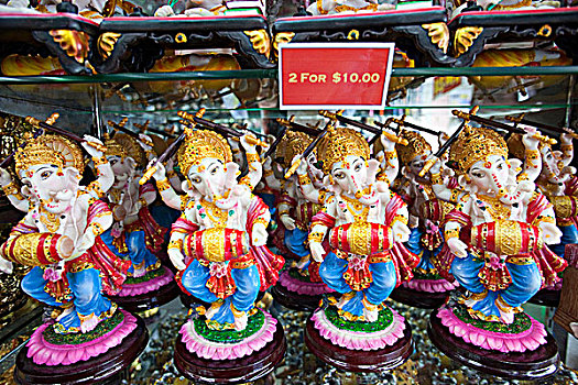 新加坡,小印度,印度教,雕塑,出售