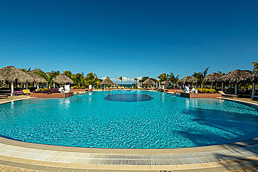 游泳池,度假胜地,巴拉德罗,马坦萨斯,古巴,北美