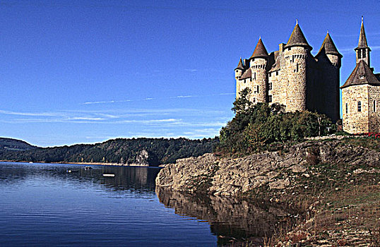 法国,奥弗涅,城堡,15世纪,山谷
