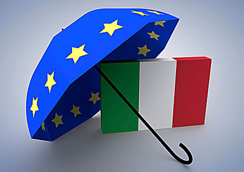 爱尔兰,救助,降落伞,伞,象征,欧元,危机,金融,插画