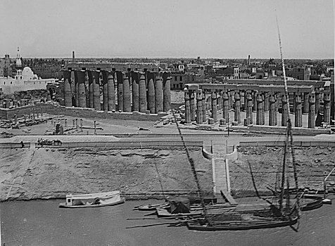 尼罗河,寺庙,路克索神庙,20年代