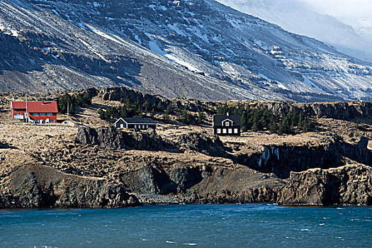 小,房子,东海岸,冰岛