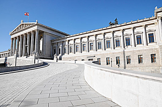 私家车道,议会,维也纳,奥地利,欧洲