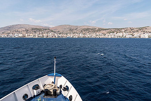 风景,船,城市风光,爱奥尼亚海,阿尔巴尼亚,欧洲