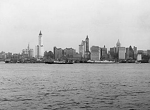 天际线,下曼哈顿,纽约,美国,建筑,历史