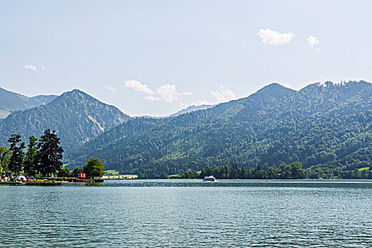 湖,阿尔卑斯山,巴伐利亚,德国,欧洲