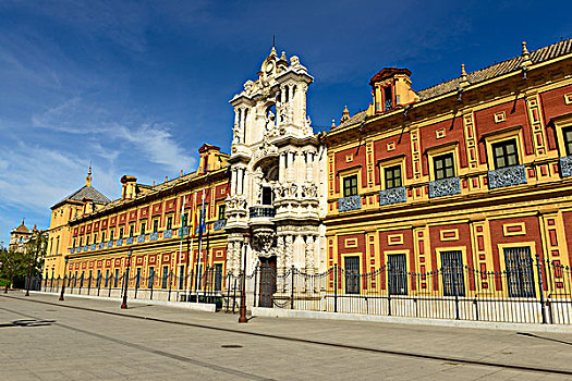 宫殿,圣太摩,塞维利亚,安达卢西亚,西班牙,欧洲