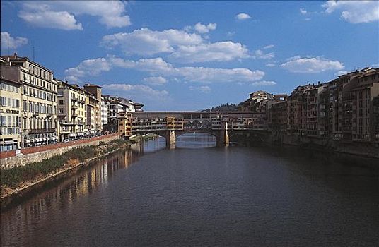 维奇奥桥,桥,阿尔诺河,佛罗伦萨,托斯卡纳,意大利,欧洲,世界遗产