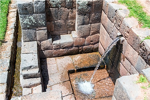 古老,喷泉,秘鲁