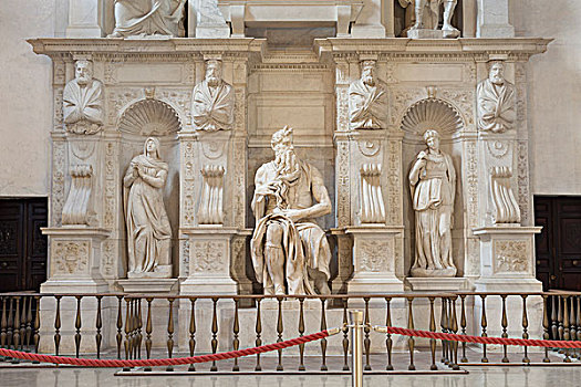 雕塑,米开朗基罗,内景,教堂,罗马,意大利,欧洲