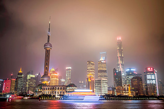 中国上海城市夜景