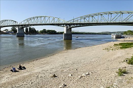 桥,上方,多瑙河,埃斯泰尔戈姆,斯洛伐克