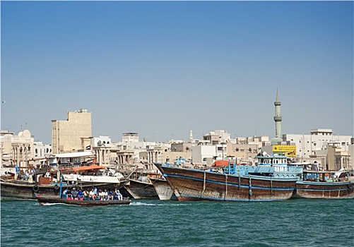 渔船,迪拜,港口