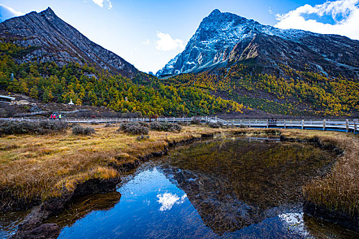 稻城亚丁秋色,秋季风光,高原雪山摄影,四川,甘孜州,秋天风景,自然风光摄影,仙乃日,央迈勇,夏诺多吉,三大神山,2020年1