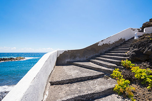 楼梯,海岸,特内里费岛,加纳利群岛,西班牙