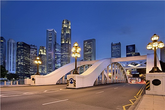 新加坡,天际线,桥
