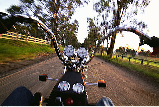 摩托车,远景,澳大利亚