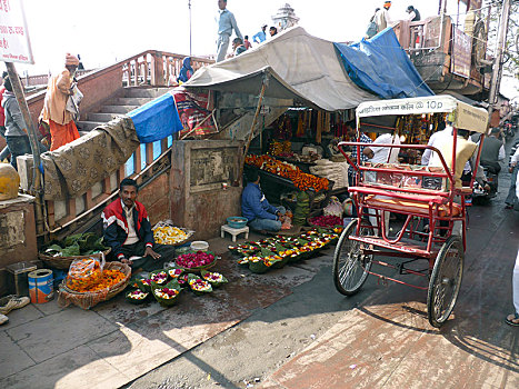 街景,市场货摊,印度,未知