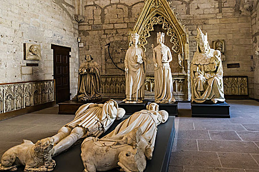 石膏,头像,室内,罗马教皇宫殿,阿维尼翁,普罗旺斯,法国