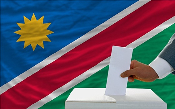 男人,投票,选举,纳米比亚,正面,旗帜