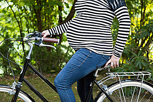 孕妇,自行车,兰利,不列颠哥伦比亚省,加拿大