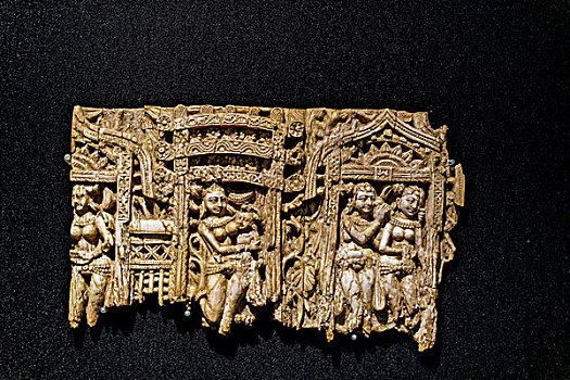 阿富汗古代象牙饰板