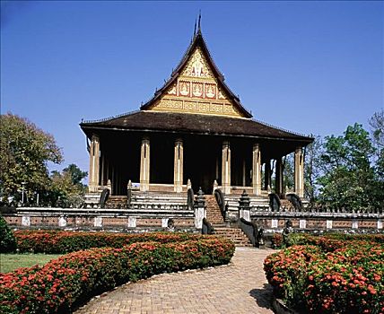 寺院,万象,老挝