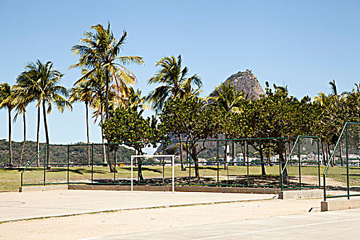 空,篮球,足球,球场,正面,面包山,里约热内卢,巴西