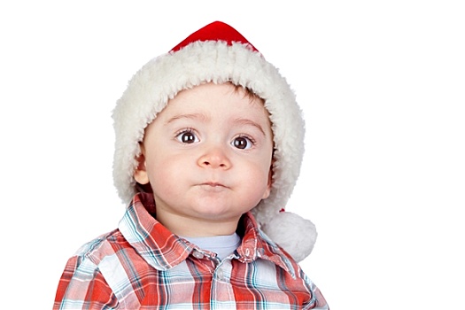 美女,婴儿,圣诞节,帽子