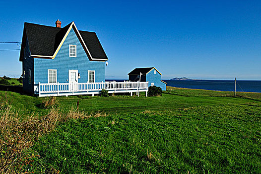 特色,木质,房子,马格达伦群岛,魁北克,加拿大,北美