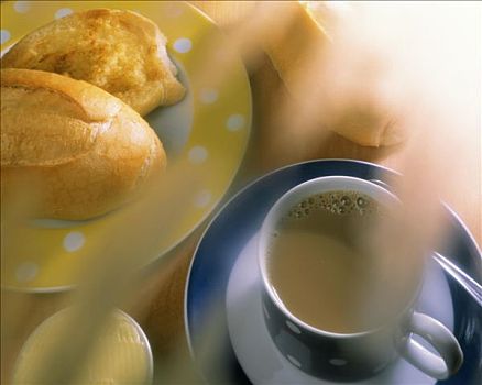巴西,早餐,牛奶咖啡,黄油