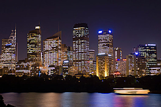 天际线,夜晚,悉尼,新南威尔士,澳大利亚
