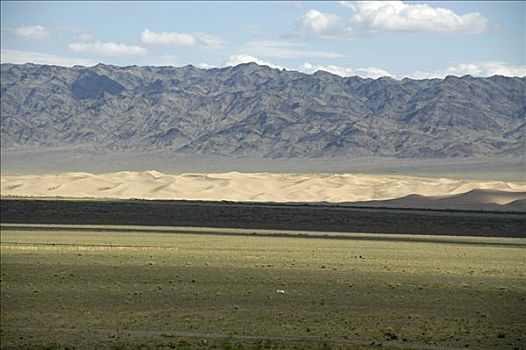 草原,沙丘,山脉,戈壁沙漠,国家公园,蒙古