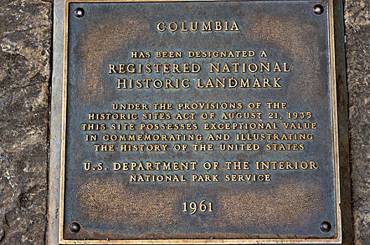 国家历史地标,牌匾,哥伦比亚,公路,加利福尼亚