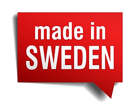 瑞典,红色,对话气泡框,隔绝,白色背景,背景
