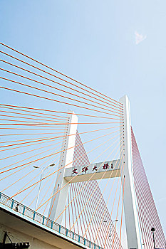 杭州,文晖大桥,桥,杭州第一座双塔,双索面城市斜拉桥