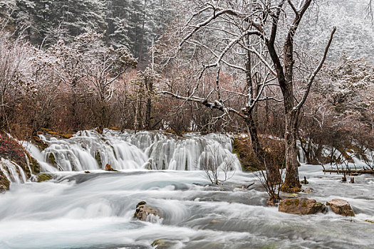 九寨沟雪景