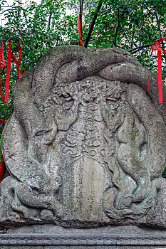 龙雕碑头,南京灵谷景区志公殿古迹