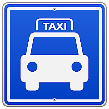 出租車,藍色,標識