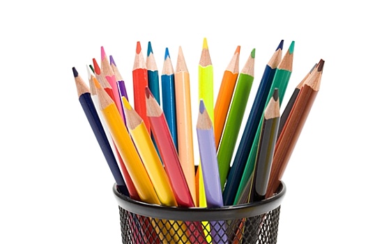 许多,铅笔,不同,彩色