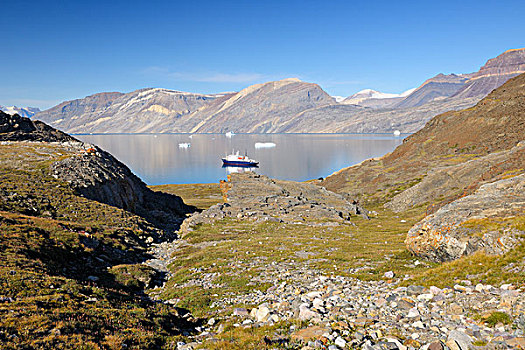 北极,风景,峡湾,格陵兰