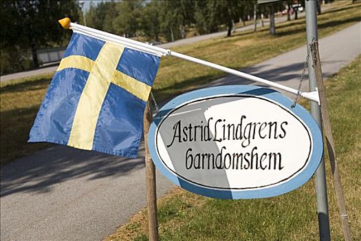 标识,诞生地,靠近,瑞典,斯堪的纳维亚,欧洲