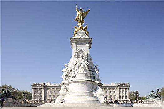 维多利亚,纪念,正面,白金汉宫,伦敦,英格兰,英国,欧洲