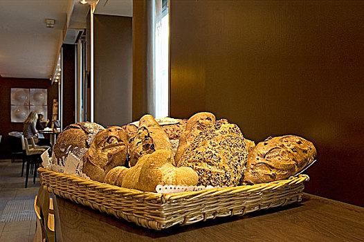 篮子,种类,面包,餐馆