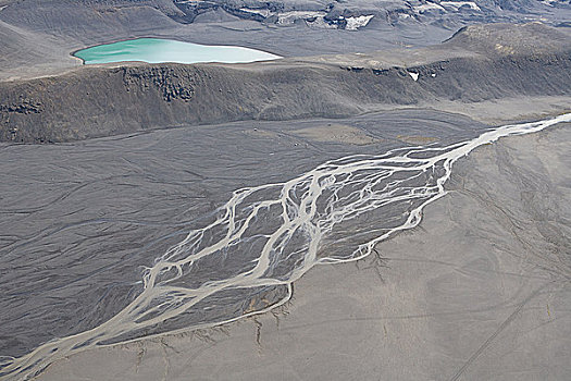 冰岛,结冰,分岔,河床