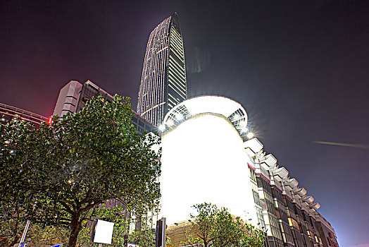 现代城市夜景建筑