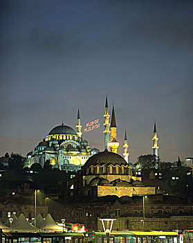 土耳其,伊斯坦布尔,光亮,傍晚,省会,清真寺,建筑,建筑师,可乐,文化,历史,景象,旅游